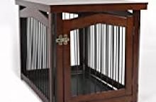 Merry Pet 2-in-1 Configurable Pet Crate and Gate, Brown, Large