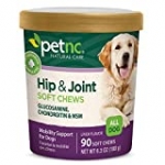 PetNC Natural Care Hip and Joint Soft Chews for Dogs, 90 Count