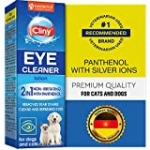 Cliny Universal Pet Eye Cleaner for Dogs & Cats – Natural Gentle Eye Infection Treatment – Tear Stain & Dirt Crust and Discharge Remover – Prevents and Controls Irritation