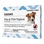 Amazon Brand – Solimo Flea and Tick Topical Treatment for Dogs, For Medium Dogs (23-44 pounds), 3 Doses