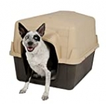 Petmate 25163 Aspen Pet Petbarn Dog House Snow and Rain Diverting Roof Raised Floor No-Tool Assembly 4 Sizes Available, Multicolor, 25-50 LBS