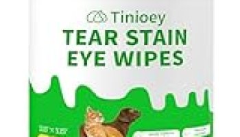 Tinioey Dog Eye Wipes for Dogs & Cats – 150pcs | Larger & Thicker Gentle Tear Stain Remover Wipes for Discharge, Mucus Secretions and Crust | Presoaked & Textured Dog Wipes for Eyes, Face and Wrinkle