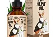 Hemp Oil Dogs Cats – Anti-Anxiety, Arthritis, Seizures, Pain Relief – Hip Joint Health – 100% Organic – Pure Natural Calming Drops – Omega 3, 6, 9 & Vitamins B, C, E
