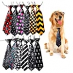 yagopet 10pcs/Pack Big Ties Halloween Large Dog Ties Skulls Dog Large Neckties 22inches Bow Ties Cat Dog Ties for Halloween Festival Dog Collar Dog Grooming Accessories