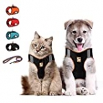 Hcpet No Pull Dog Harness, Adjustable Dog Vest and Leash Set, Reflective Pet Harness for Puppy, Breathable Pet Oxford Outdoor Vest for Small Dogs