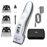 Precuttify Dog Clippers Professional Heavy Duty Dog Grooming Clipper Low Noise High Power Rechargeable Cordless Pet Grooming Tools for Small & Large Dogs Cats Pets