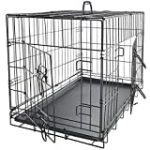 Dog Crates for Medium Dogs – Dog Crate 30″ Pet Cage Double-Door Best for Big Pets – Wire Metal Kennel Cages with Divider Panel & Tray – in-Door Foldable & Portable for Animal Out-Door Travel