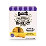 Three Dog Bakery Lick’n Crunch! Sandwich Cookies, Golden & Vanilla Flavor, Premium Treats for Dogs, 13 Ounce Box (114318)