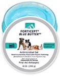 Forticept Blue Butter Antimicrobial Gel, Antiseptic Hydrogel Wound Treatment, Dogs & Cats for Hot Spots, Pyoderma, Skin Infections, Rashes, Sores, Wounds, Burns | 8 OZ