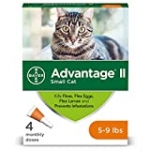 Advantage II Small Cat Flea Treatment, 4-Dose Small Cat Flea Prevention, 5-9 Pounds