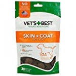 Vet’s Best Skin & Coat Soft Chew Dog Supplements | Formulated with Vitamin E & Biotin To Maintain Dogs Healthy Skin & Coat | 30 Day Supply