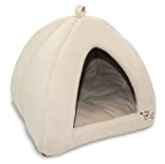 Best Pet Supplies Best Pet SuppliesPet Tent-Soft Bed for Dog and Cat Beige Corduroy, 16″ x 16″ x H:14″