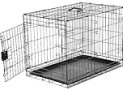 Amazon Basics – Durable, Foldable Metal Wire Dog Crate with Tray, Single Door, 30 x 19 x 21 Inches, Black
