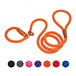 lynxking Dog Leash Rope Slip Leads Strong Heavy Duty No Pull Training Lead Leashes for Medium Large Dogs (5′, Orange)
