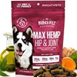 MAX Hemp Glucosamine for Dogs – 10-in-1 Vet Formulated Hip and Joint Chews with Hemp Oil + MSM + Chondroitin + Turmeric. Advanced Support Supplement with Vitamins & Fish Oil for Mobility, Pain Relief