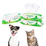 PUPTECK Pet Grooming Wipes for Dogs & Cats – 3 Pack Hypoallergenic Puppy Cleaning Wipes for Ears Eyes Face Butt Paw Body, Fragrance – Free, 80 Counts per Pack