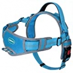 ThinkPet No Pull Halter Breathable Sport Harness – Escape Proof/Quick Fit Reflective Padded Dog Safety Vest with Handle Back/Front Clips, Easy for Small Dog Walking Training, S Light Blue