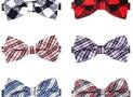 Segarty Dog Bow Tie, 6 PCS Bowties Cat Collar Dog Collar Holiday Grooming Bulk Bows for Festival Party Pet Puppy Photography Neck Wear Gift, Cute and Plaid Patterned