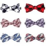 Segarty Dog Bow Tie, 6 PCS Bowties Cat Collar Dog Collar Holiday Grooming Bulk Bows for Festival Party Pet Puppy Photography Neck Wear Gift, Cute and Plaid Patterned