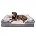 Furhaven Orthopedic Pet Bed for Dogs and Cats – Plush Velvet Waves Perfect Comfort Sofa Dog Bed with Removable Washable Cover, Granite Gray, Jumbo Plus (XX-Large)