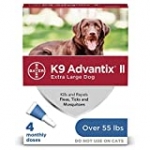 K9 Advantix II Flea and Tick Prevention for Extra-Large Dogs 4-Pack, Over 55 Pounds