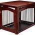 Newport Dog Crate Kennel Cage Bed Night Stand End Table Wood Furniture Cave House Room Large Size/Dark Brown.