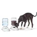 AmazonBasics Gravity Pet Food Feeder and Water Dispenser Bundle, Large (2.5-Gallon Capacity)