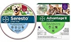 Seresto Flea and Tick Collar for Large Dogs, 8Month Tick and Flea Control for Dogs Over 18 lbs. + 2