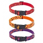 BINGPET Festival Dog Collar 3 Pack for Halloween, Thanksgiving and Christmas – Adjustable Soft Pet Collars with Festival Element Patterns for Small Medium Large Dogs