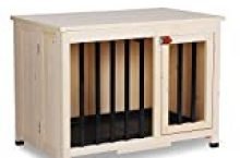 Lovupet Wooden Portable Foldable Pet Crate Indoor Outdoor Dog Kennel Pet Cage with Tray (33.2″ L x 20″ W x 24″ H)