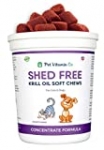 Pet Vitamin Co – Krill Oil Shed-Free Soft Chews for Dogs – Reduce Shedding & Itching – Rich in Omega 3 & Antioxidants – Improves Skin & Coat – Made in USA – 60 Soft Chews