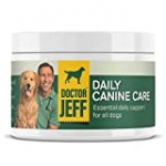 Dr. Jeff’s Daily Canine Care – Vet-Formulated Powder Supplement for Dogs – with 10 Strains of Probiotics and L-Carnitine for Allergy Help, Skin & Joint Health and Digestive Support