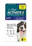 TevraPet Activate II Flea and Tick Prevention for Dogs – 4 Months Topical Flea and Tick Treatment and Control, 55+ lbs