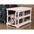 LONABR Metal Dog Kennel Puppy Playpen with/Without Water-Resistant Cover,Heavy Duty Outdoor Cage for Large Dogs with Lockable (6.5×6.5×4)