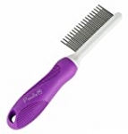 Detangling Pet Comb with Long & Short Stainless Steel Teeth for Removing Matted Fur, Knots & Tangles – Detangler Tool Accessories for Safe & Gentle DIY Dog & Cat Grooming (Grooming Comb)