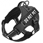 Bolux in Training Dog Harness, DO NOT PET Harness Adjustable Outdoor Service Dog Vest Harness – 3M Reflective Pet Halters for Small Medium and Large Dogs