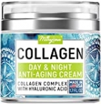 Maryann Organics Collagen Cream – Anti Aging Face Moisturizer – Day & Night – Made in USA – Natural Formula with Hyaluronic Acid & Vitamin C – Firming Cream to Smooth Wrinkles & Fine Lines – 1.7Oz