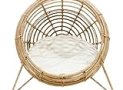 Handwoven Rattan Pet Lounge Chair with Plush Cushion – Luxury Indoor/Outdoor Nest for Cats and Small Dogs – Cozy Elevated Bed – Durable and Stylish Animal Lounger – Friendly Pet Furniture