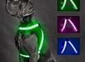 ChalkLit Light Up Dog Harness, No Pull Led Dog Harness Glow-in-The-Dark for Night Walking, USB Rechargeable Lighted Safety Vest for Medium Large Dogs, Adjustable Soft Mesh Fully Illuminated (Green, M)
