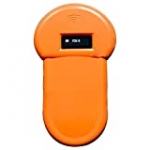 SHANSHAN Animal ID Reader 134.2Khz Stable FDX-B B Regeable OLED Display Low Frequency Home for Cats Horse Pet Dog Tracking ABS Microchip Scanner Handheld Portable Built-in Buzzer(Orange)