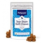 Petpost | Tear Stain Remover Chicken Flavored Soft Chews – Delicious Chicken Treat & Eye Stain Supplement for Dogs – Natural Treatment for Tear Stains on White Fur Angels (90 Daily Chews) (90ct)