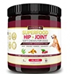NATURALGENIUS Hemp Hip & Joint Supplement for Dogs – 90 Soft Chews Treats – Glucosamine, Chondroitin, MSM, Turmeric, Hemp & Konaberry – Arthritis Support & Pain Relief for Senior Dogs – All Breeds