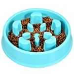 KASBAH Slow Feeder Dog Bowl, Anti-Gulping Dog Food Bowls Non-Toxic Eco Friendly Maze Dog Bowl for Small/Medium Dogs, Blue