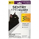 SENTRY Fiproguard for Cats, Flea and Tick Prevention for Cats (1.5 Pounds and Over), Includes 6 Month Supply of Topical Flea Treatments