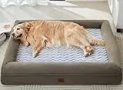 WNPETHOME Washable Dog Beds Large Sized Dog, XL Dog Couch, Orthopedic Dog Sofa Bed with Removable & Waterproof Cover, Extra Large Dog Bed with Bolster Sides for Sleeping, Big Dog Couch Bed with Sides