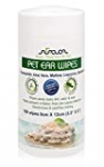 Arava Pet Ear Cleaner Wipes – for Dogs Cats Puppies & Kittens – 100 Count – Natural Medicated Cleansing Deodorizer – Removes Dirt Wax Yeast & Mites Irritations – Prevents Odors Itching – Soft & Gentle