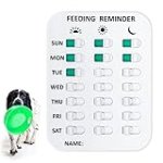 Dog Feeding Reminder Magnetic 3 Times A Day, Catcan Firmly Mount Pet Feeding Reminder for Avoid Overfeeding, Cat Feeding Reminder Chart Track with Magnets Titles and Double-Sided Adhesive