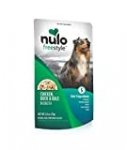 Nulo Freestyle Natural Dog Food Topper, 2.8 oz. Pouch – Grain Free Real Meat Dog Treats for All Breeds & Sizes – Lean Muscle Mass and Healthy Heart, Chicken, Duck, & Kale in Broth, Pack of 6