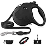BABYLTRL Upgraded Retractable Dog Leash, 360° Tangle-Free Heavy Duty Dog Retractable Leashes for Large Dogs up to 110lbs,16ft Safe Reflective Tape with Anti-Slip Handle, One-Handed Brake, Pause, Lock