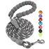 Padded Dog Collar and Leash Set – Comfy and Safety, Reflective Nylon Collar with Matching Leash for Small Medium and Large Dogs